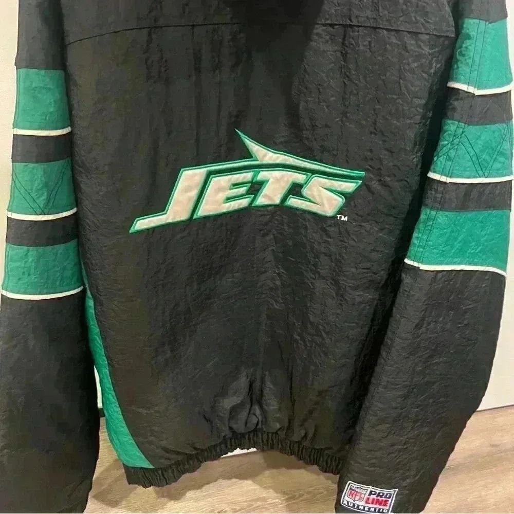 Vintage 90s New York Jets Starter pullover jacket NFL Football Pro Line Official - Picture 8 of 13